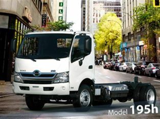 2019 Hino 195 Hybrid Class 5 – GVW of 19,500 lbs / 8,850 kg