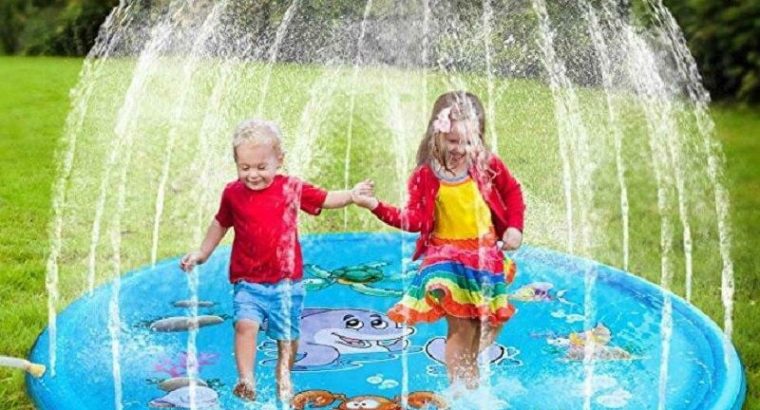 NEW Kids Water Blue Play Mat With Sprinkler FLASH SALE 50% OFF!