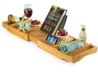 Belmint Bambusi Bamboo Bathtub Caddy