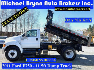 2011 FORD F750 – 11.5 FT DUMP TRUCK *CUMMINS DIESEL* ONLY 50K