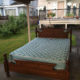 solid wood QUEEN SIZE BED FRAME+MAT+BOXSPRING