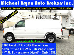 2003 FORD E350 – 34FT BUCKET VAN *7.3L POWERSTROKE DIESEL* RARE