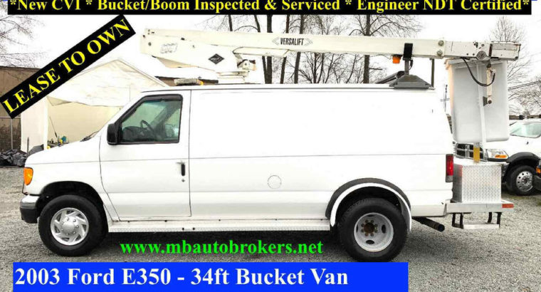 2003 FORD E350 – 34FT BUCKET VAN *7.3L POWERSTROKE DIESEL* RARE