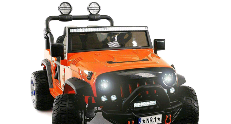 KIDS RIDE ON CAR JEEP WRANGLER 12V W/ REMOTE OFFROAD 2 SEATER