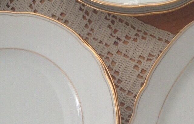 Vintage Bavarian Porcelain Gold Trim Plates – Lot sale