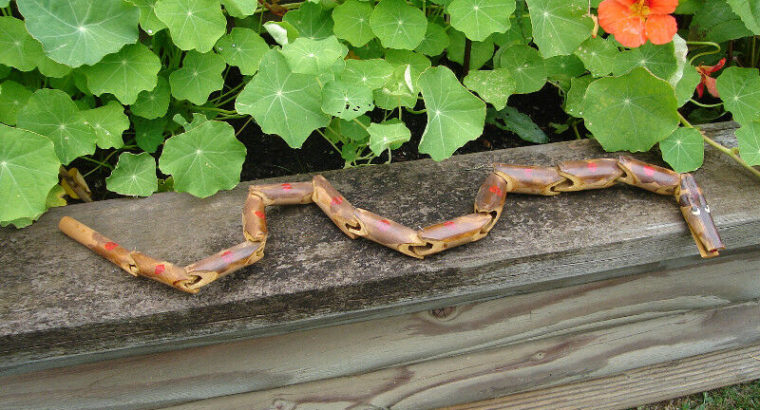 Vintage Bamboo Toy Snake made in Japan