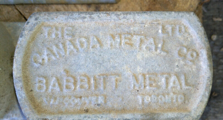 9 Lb Bar of Babbitt Metal Plus 2 Strips of Lead