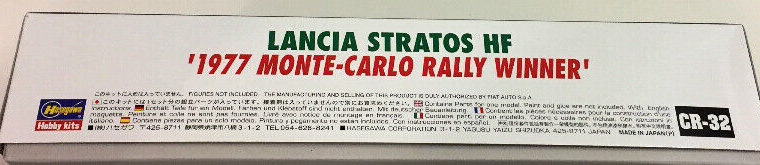 Hasegawa 1/24 Lancia Stratos HF 1977 Monte Carlo Winner