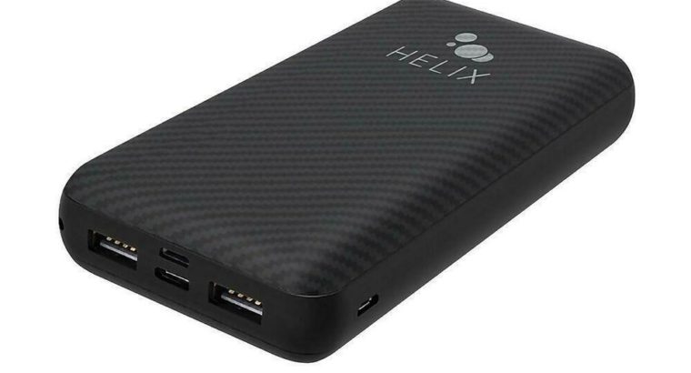 Helix ETHPB20 TurboV+ 20000 mAh Power Bank – Black PB USB-C + USB-A (Open Box)