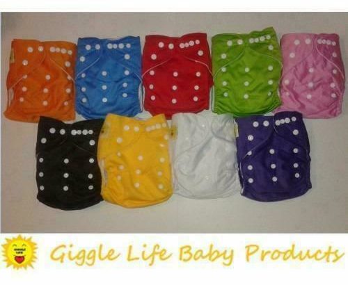 SALE! Giggle Life Cloth Diapers Reuseable Baby 7-36lbs Adjustable Trainers Disposable Liners Bamboo Adult