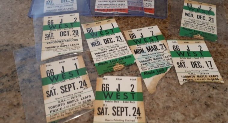 Vintage Toronto Maple Leafs Tickets – 1973-2019