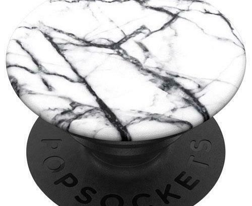 Popsockets POP 800997 Universal Cell Phone Expanding Grip & Stand – Dove White Marble (New Other)