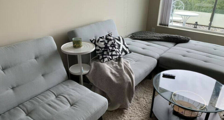 Grey sectional/couch set, really great quality! OBO