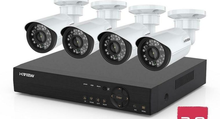 Protect your Property !!! H.VIEW 8CH 1080P Camera Security System Free Fast Shipping