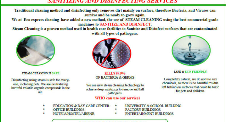 Commercial Deep Sanitizing Cleaning Services