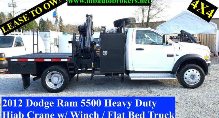 2012 Dodge Ram 5500 – CRANE / FLAT BED TRUCK *CUMMINS DIESEL*4X4