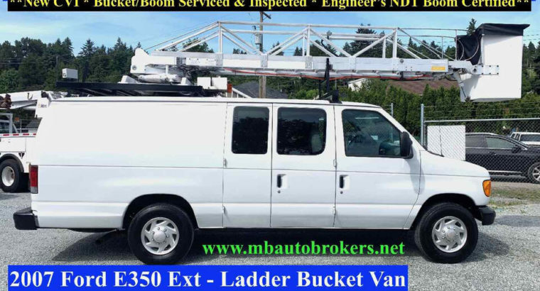 2007 FORD E350 EXT – 35.5FT LADDER BUCKET VAN *ONLY 103K* RARE