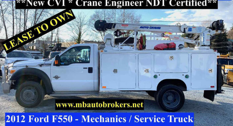 2012 FORD F550 – MECHANICS / SERVICE TRUCK *CRANE/VMAC/WELDER