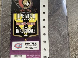 Ottawa Senators First Game Ticket – Proof