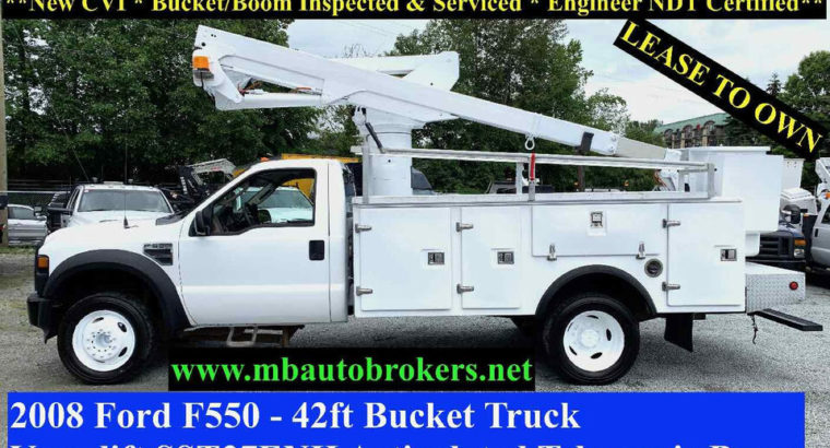 2008 FORD F550 – 42FT ARTICULATED BUCKET TRUCK *VERSALIFT BOOM*