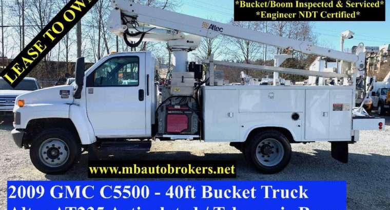 2009 GMC C5500 – 40FT BUCKET TRUCK *ARTICULATED* DURAMAX DIESEL