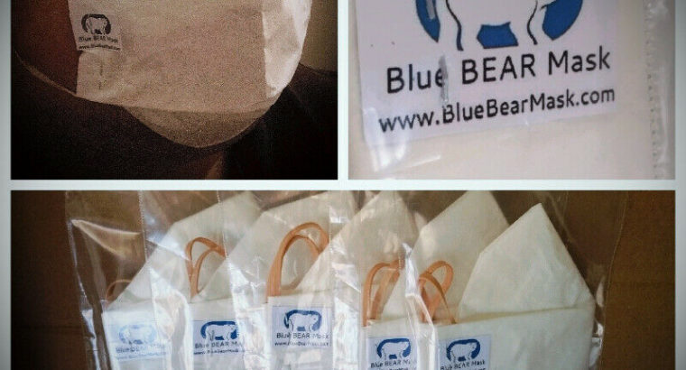 (50-Pack) Blue BEAR Mask™ Non-Medical Disposable Face Masks