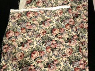 Vintage 90s 5th Avenue Designs Floral Upholstery Fabric