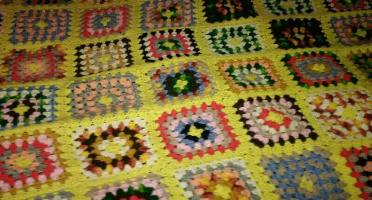 Granny Square Crochet Afghan Blanket!!