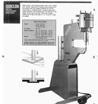 USED LOCKFORMER MODEL QL-24 QUICLOC MACHINE 24″ THROAT DEPTH