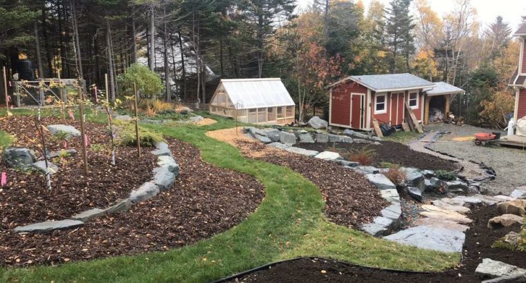 Mini excavation , landscaping, , retaining walls