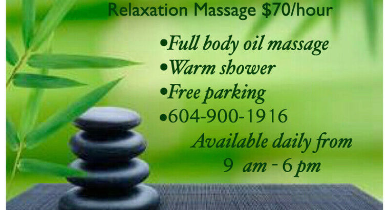 Full body Relaxation Thai Oil massage by Asian Male