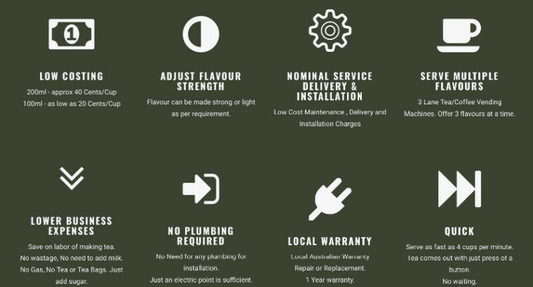 Tea and Coffee Vending Machines