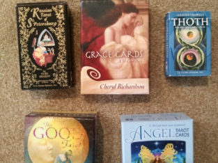 Oracle and Tarot cards – $20