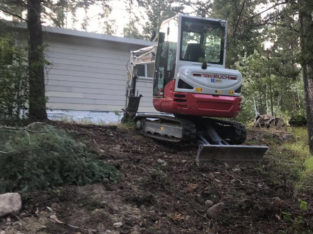 Mini excavator, skidsteer, dump trailer