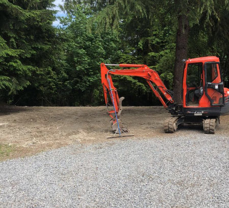 Mini excavator, skidsteer, dump trailer