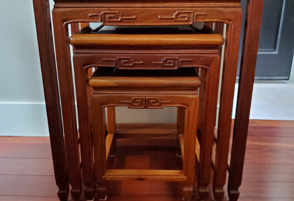 Rosewood nesting tables set of 4