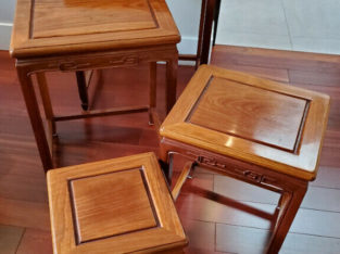 Rosewood nesting tables set of 4
