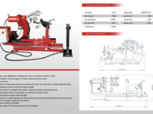 New heavy duty tire changer machine certified & warranty