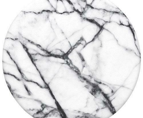 Popsockets POP 800997 Universal Cell Phone Expanding Grip & Stand – Dove White Marble (New Other)