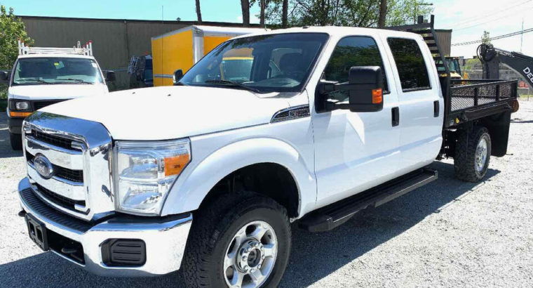 2015 FORD F350 XLT – 9FT FLAT BED – 4X4 * CREW CAB * 6.2L V8 GAS