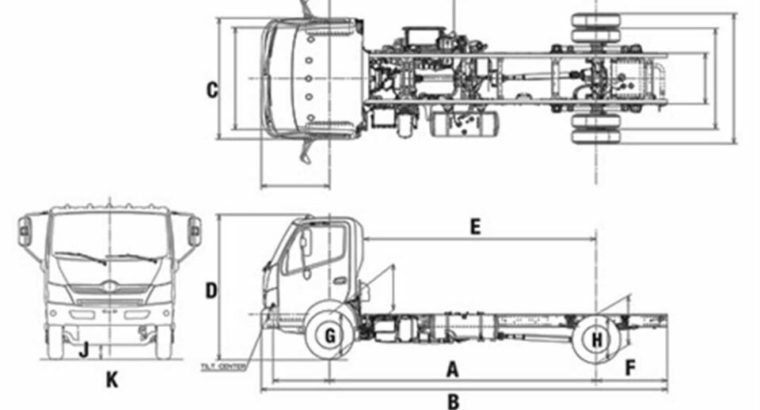 2019 Hino 195 Hybrid Class 5 – GVW of 19,500 lbs / 8,850 kg