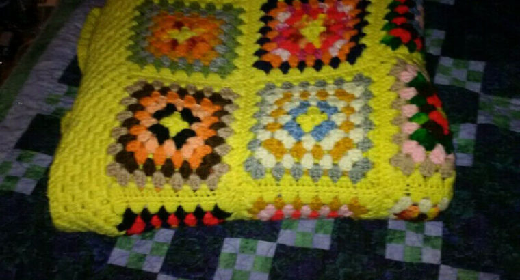 Granny Square Crochet Afghan Blanket!!