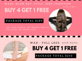 Beauty package DEALS downtown SAVE $40 in blowout, manicure, wax