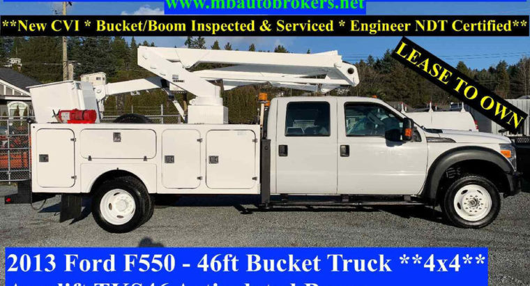 2013 FORD F550 – 46FT BUCKET TRUCK *4X4* CREW CAB * VERY RARE