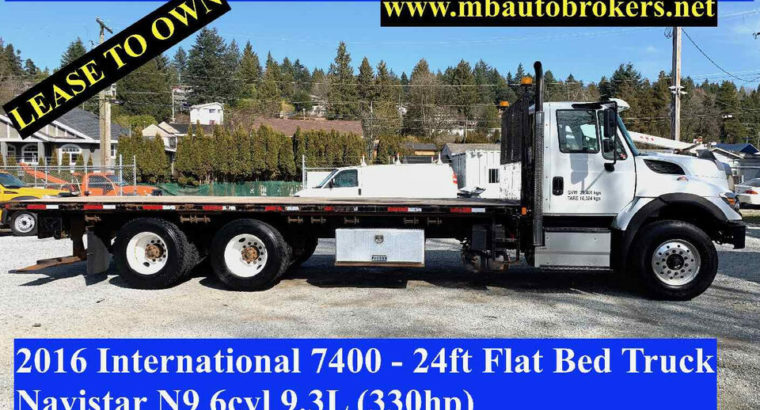 2016 INTERNATIONAL 7400 – 24FT FLAT BED TRUCK *NAVISTAR 330HP*