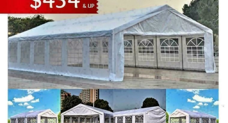 20×40 • 20×32 • 20×20 • 20×13 • 32×16 Premium Wedding Party Event Carport Tents for Sale from $434