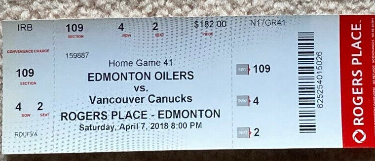 Vancouver Canucks Daniel & Henrick Sedin FINAL GAME Ticket Stub!