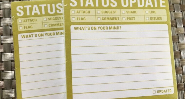 BN Status update post-its (set of 2)