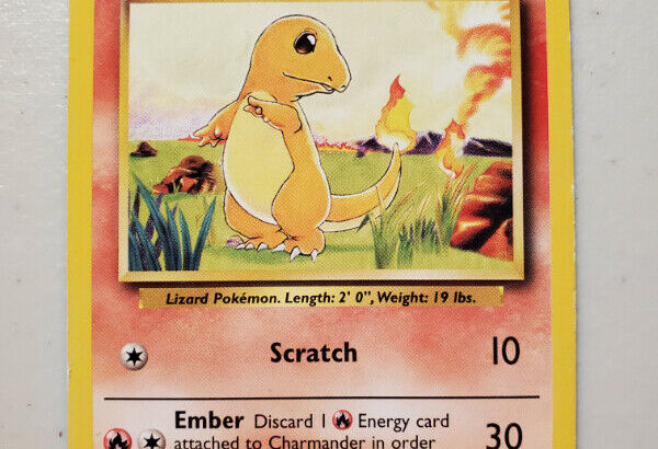 Charmander Pokémon Card 1995, 96, 98, 99 46/102