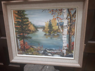 Beautiful Landscape Painting signed and framed